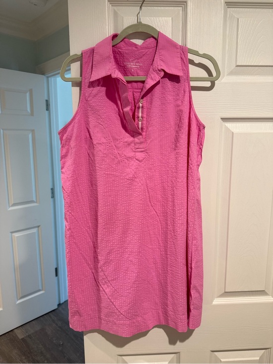 Vineyard Vines Dresses & Skirts - Vineyard Vines Bright Pink Sleeveless Polo Dress